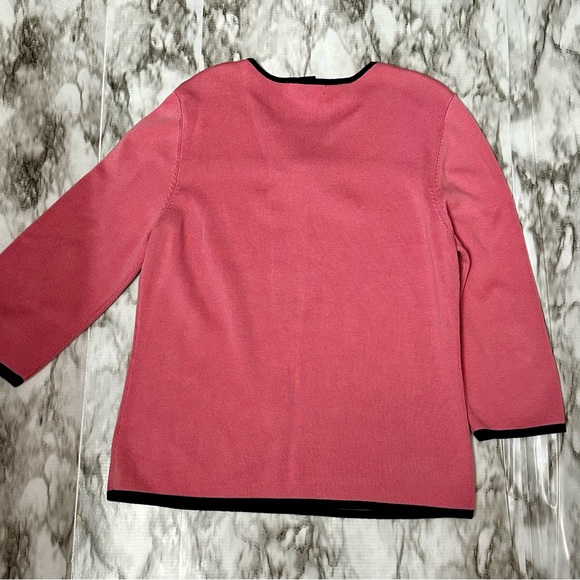 Women Sz XL Pink Sweater Black Bow Girlhoodcore Pretty Girly Coquette Feminine - Picture 6 of 8